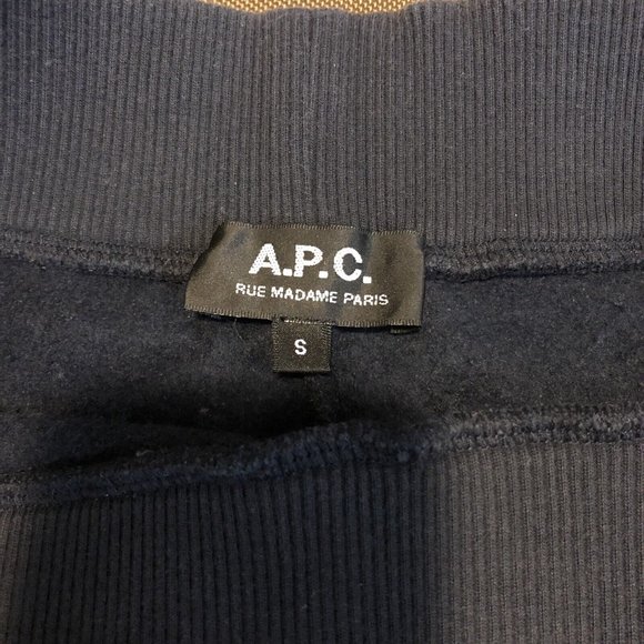 APC Lounge Sweatpants Navy Small - Picture 2 of 4